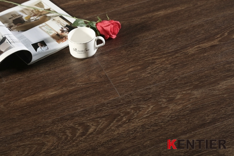 K2118-Chocolate Color Luxury Vinyl Tile Flooring From Kentier